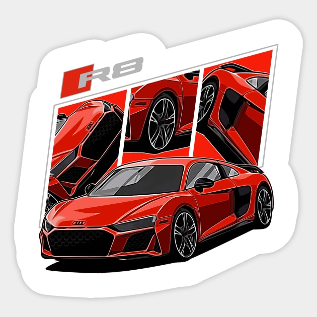 R8 v10 plus German Supercar Sticker by T-JD